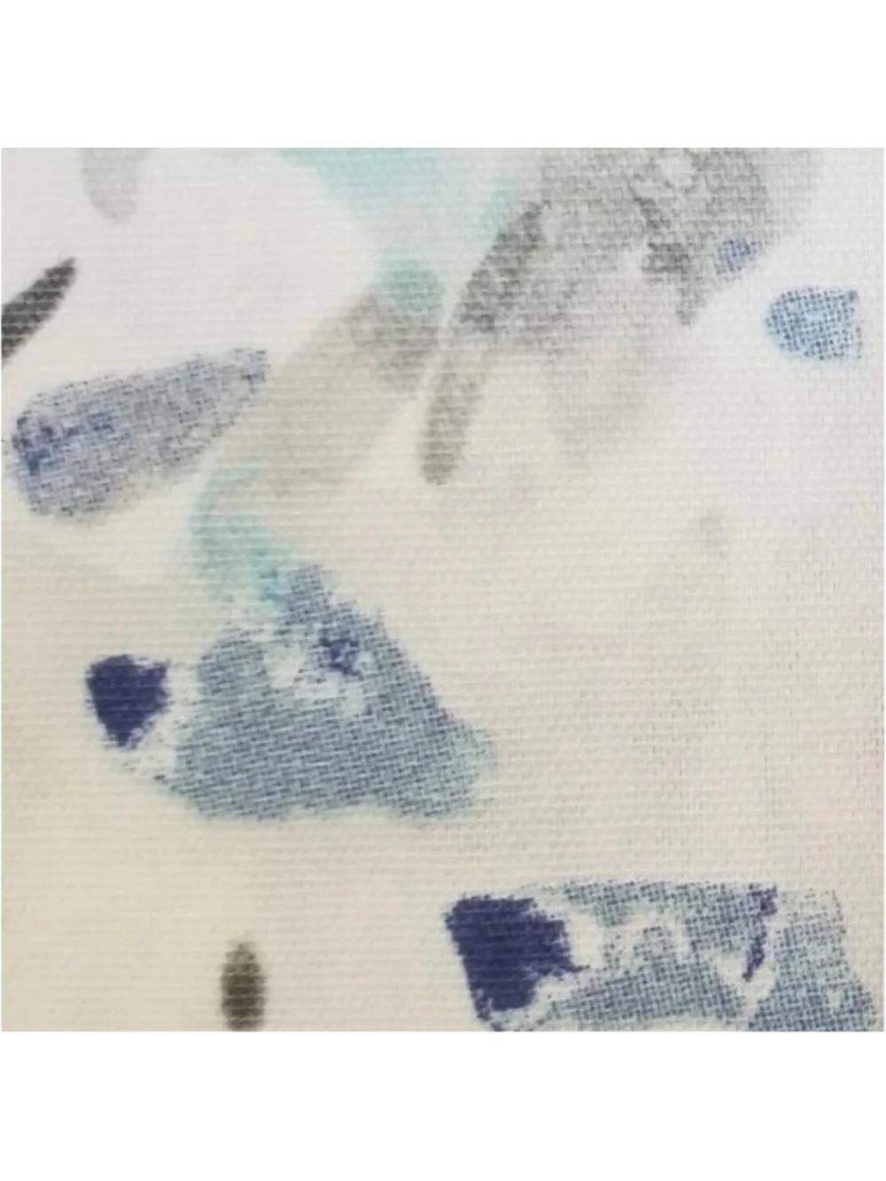 Ralph Lauren Cotton Floral Shower Curtain Blue White